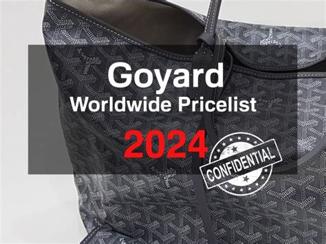 goyard cost|goyard price list 2024.